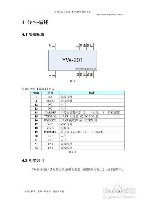 射頻卡讀寫模塊YW-201使用手冊(cè)
